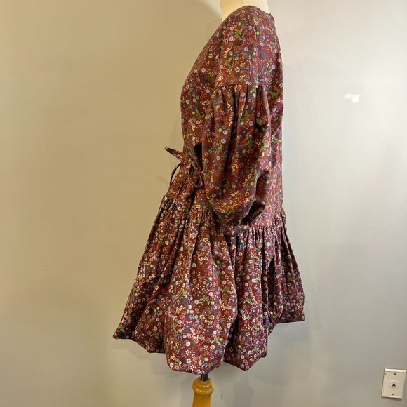 Kika Vargas Floral Mini Dress with Black Collar - Picture 5 of 8